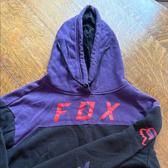 Fox Black and Purple Hoodie with Red Accents - Picture 1 of 6